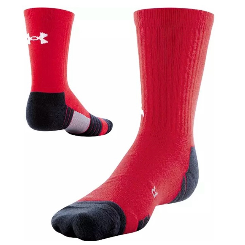 Under Armour Team Cushioned Crew Socks 1 Pk (Red) NWT
